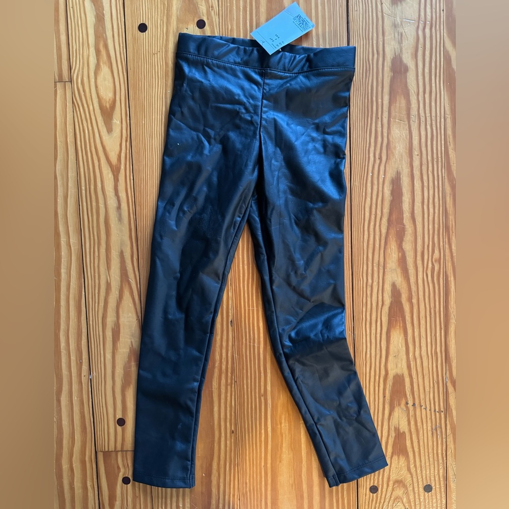 H&M faux leather leggings 5-6 years